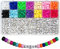 Gxadwzy 770 Stück Buchstabenperlen Set, Pony Perlen 6x9mm Bunte und Buchstabenperlen A-Z Würfelperlen mit Großem Loch für Armbänder Schmuck Basteln