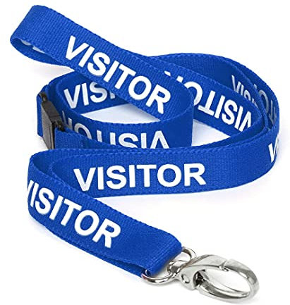 CKB LTD Besucher-Lanyards Breakaway Safety Lanyard Umhängeband, drehbarer Metallclip für Ausweishalter – Pull-Quick-Release-Design (blau, 10 Stück)