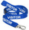 CKB LTD Besucher-Lanyards Breakaway Safety Lanyard Umhängeband, drehbarer Metallclip für Ausweishalter – Pull-Quick-Release-Design (blau, 10 Stück)