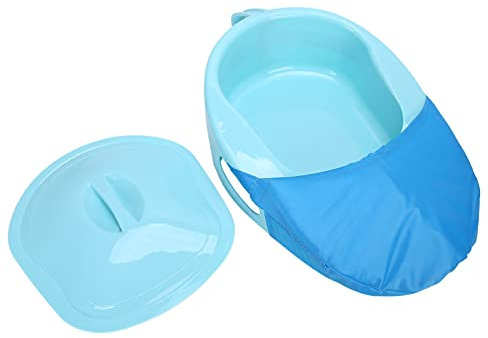 Bassin avec Couvercle, Lit pour Patient Alité, Pot pour Adulte, Soins Infirmiers, Urinoir, Professionnel pour Hommes âgés, Femmes - PP épais, Prévention des Fuites