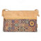 DeCarbonize Umhängetasche aus Kork Crossbody Veganleder Nachhaltig Damen Handtasche (Fliesen Muster1)