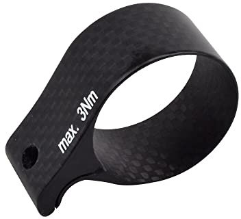 LILYY Zubehör 34,9 mm Vollcarbon Schaltwerk Klemme Konverter 3K UD Mountainbike Klapprad Umwerfer einfach zu installieren (Farbe: 3K Mattschwarz)