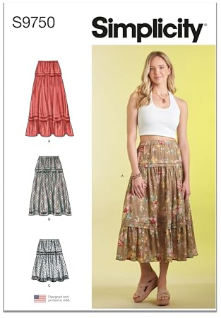 SIMPLICITY SS9750Y5 Misses' Skirt in Three Lengths Y5 (18-20-22-24-26)