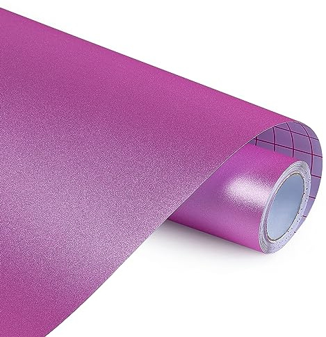 ANT Shimmer Vinyl Glitter Premium Permanent Adhesive Craft Vinyl, 12in x 15ft Roll, Pink, Ideal for Indoor/Outdoor Use, Decals, Stickers, DIY Projects