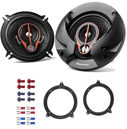 Auto Lautsprecher Boxen 13cm 3 Wege Koax 500 Watt Pioneer TS-R1350S passend für BMW 3er Coupe (E46) 1999-2006 Türen Front