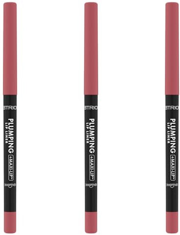 Catrice Plumping Lip Liner 190 I Like To Mauve It, mauve, Lippenkonturenstift, aufpolsternd, langanhaltend, mattes Finish, vegan, 3er-Pack, 3 x 0,35 g