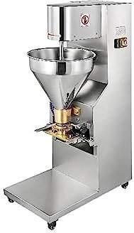 Elektrische Fleischbällchen-Formmaschine aus Edelstahl – kommerzielles Küchengerät mit 1100 W Leistung – 280 Stück/min Kapazität – 4 Lenkrollen; perfekt für schnelle Fleischbällchenproduktion