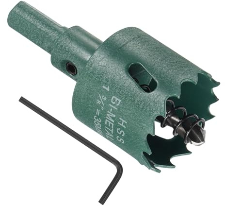 CoCud Scie-Cloche Bimétallique, Diamètre de 35 mm (1-3/8 Pouce), Coupe en Acier Rapide - (Applications : pour le Bois, le Laiton, le Zinc), 1 Pièce