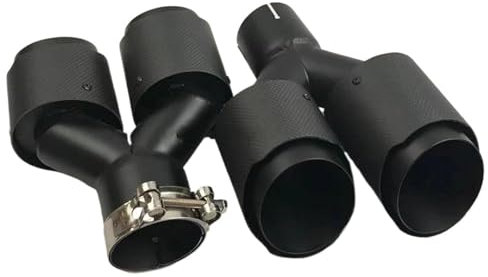 Auspuffrohr 1PC Auto Modifikation Universal Dual Matt Schwarz Automobil Auspuffrohr Auspuffblende (Farbe : 60-101MM)
