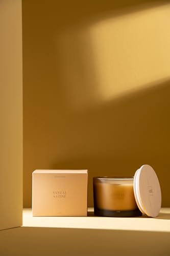 J-Line Duftkerze Accords Essentiels - Santal Satiné - Gelb - 28 Stunden