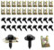 Kit 20 Pezzi Dadi a U per Auto - Clip Carrozzeria in Metallo con Viti Autofilettanti - Bulloni di Fissaggio per Riparazione Auto, Paraurti e Pannelli