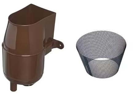 Gutter Mate Regenwasserumsteller mit feinmaschigem Filter - Filtersystem zum Schutz Ihres Regenwasserspeichers vor Laub und kleinem Schmutz (Braun)