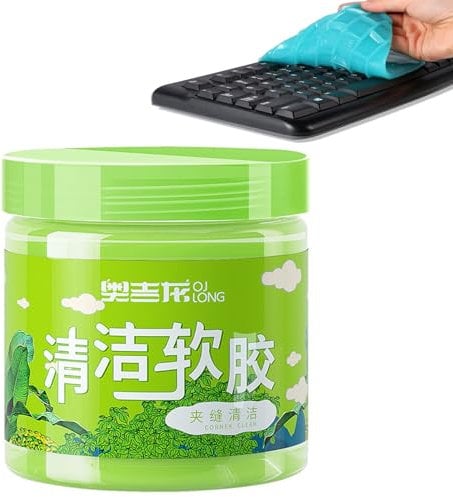 Dust Cleaning Gel Putty Slime,Keyboard Cleaning Gel Car Cleaning Gel Putty Slime Cleaner Universal Dust Cleaner for Car, Laptop, Printer, Camera (Green)