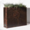 JonesHouseDeco Fioriera da giardino in metallo pesante grande marrone alta rettangolare in acciaio fori di drenaggio fioriere traspiranti con 2 prese d'aria in rete 96,5x25,4x76,5 cm-G902B02