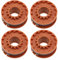 LT Easiyl Lot de 4 bobines de fil pour débroussailleuse - 40,4 x 17,5 mm - Compatible avec débroussailleuse Titan 18 V - Longueur : 2,5 m - Diamètre du fil : 1,5 mm