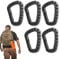 5 Stück Karabiner Kunststoff Karabinerhaken Plastik-Form Karabiner Plastik Schwarz Set ABS Karabiner Clip für Outdoor Seile Rucksäcke Angelruten Camping Wandern Angeln Rucksack karabiner kunststoff