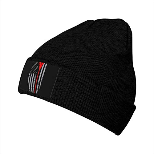 Strickmützen Lacrosse-Schläger Mit Amerikanischer Flagge Mütze Atmungsaktiv Laufmütze Klassische Kopfbedeckung, Für Winter, Damen, Motorradfahren, 56-62cm