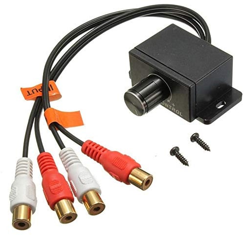 Auto-Verstärker-Lautstärkeregler, Cinch-Buchse, Eingang, Ausgang, 2 Cinch-Stecker, Buchse, Auto-Audio-Potentiometer, 12 V, Mehrfarbig
