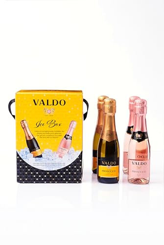 VALDO Ice Box Prosecco DOC - 200 ml x 2 Prosecco DOC Brut + 200 ml x 2 Prosecco DOC Rosé