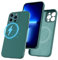 Garegce Cover Magnetica per iPhone 13 Pro Max compatibile con MagSafe, Cover Antiurto in Silicone Liquido, Ultra Sottile Antigraffio Morbida Custodia per iPhone 13 Pro Max-6,7- Verde