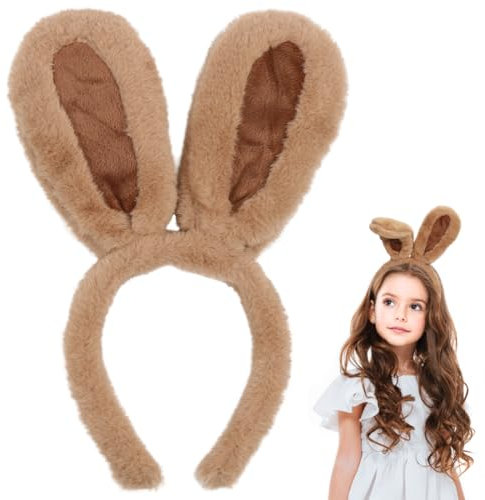 Hasenohren Haarreif Plüsch 1 Stück,Osterhasen Ohren Haarreif,Bunny Ears Stirnband,Osterhasenohren für Kinder,Erwachsene,Ostern,Cosplay,Carnaval,Haarstyling