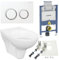 Vorwandelement Spülkasten Omega 82 cm Design WC Betätigungsplatte WC Sitz SoftClose Set