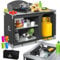 KESSER® Campingküche | Inkl. Tragetasche & Becherset | Campingschrank Faltschrank | mit Aluminiumgestell | Reiseküche | Küchenbox | Zeltschrank | Outdoor Camping Küche | Anthrazit | Typ F4