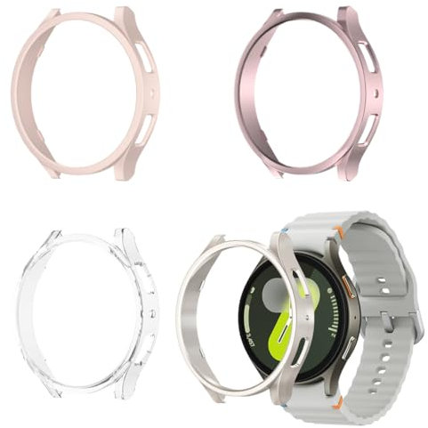 LQIOACU 4 Piezas Protector de Pantalla Compatible con Samsun g Galaxy Watch 7 40mm, Funda Protector Compatible con Galaxy Watch 7 40mm
