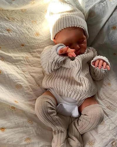RXDOLL Realistische Reborn Baby Mädchen Silikon Ganzkörper Laura 20 Zoll Lebensechte Neugeborene Puppen, die sich wie echte Babys anfühlen, anatomisch korrekte Babypuppen Waschbare Geschenke
