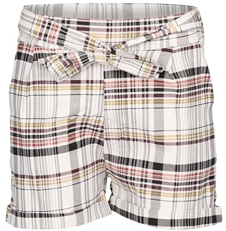 Malito - Damen Sommer Shorts - Kurze Sommerhose aus Viskose - Bequeme Hose Vintage-Stil - Short für Urlaub, Strand & Alltag 1921 - (Streifen, M)
