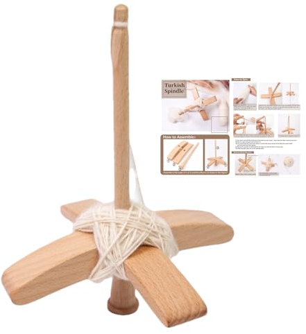 Fallspindel-Spinner – Tragbare Handspindel für Wollgarn, Faserspinnwerkzeug | Stabile Ausführung Traditioneller Holzspinnstab, kompakter Flachszwirnstab zum Filzen, Garnherstellung, Textil-Hobby