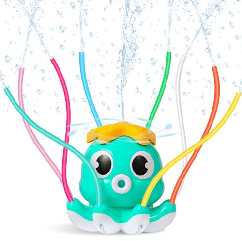 Lekwaiin Juegos de Agua para Niños, Pulpo Rociador de Agua | Juego Acuático para Niños Exterior Jardín Juegos Juguetes de Jardín