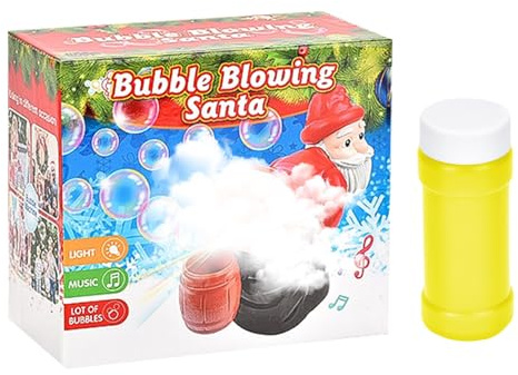Santa Claus Bubble Blower,Seifenblasenmaschine,Weihnachtsmann Seifenblasenmaschine,Santa Bubble Blowing Machine Toy,Bubble Machine Geschenk,für Geburtstag,Party,Carnival,Gathering