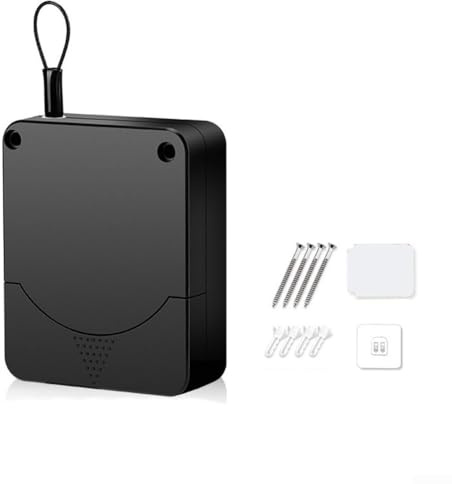 Cierrapuertas correderas automático con amortiguador para puertas interiores y exteriores (negro)