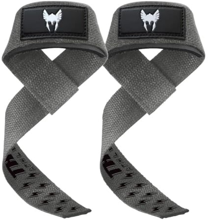 Thor Athletics Lifting Straps und Zughilfen für Krafttraining, Powerlifting und Kreuzheben - Gepolsterte Handgelenksschlaufen - Profi Fitness Zubehör für Männer und Frauen - inkl. gratis E-Book