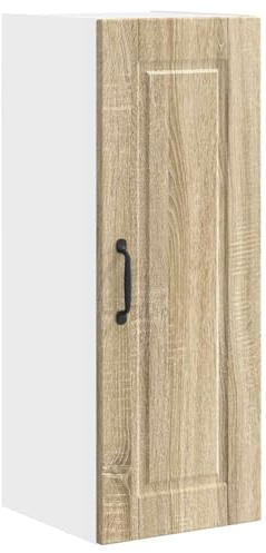 Générique Geschirrspüler Sonoma-Eiche, 30 x 31 x 80 cm, Schrank zur Aufbewahrung der Küche, Holz, modern, Wandregal mit Fächern für Utensilien und Gewürze, Design