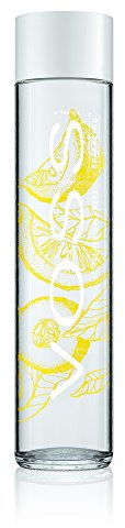 VOSS - Citron et concombre – Eau pétillante – Bouteille en verre – 375 ml (lot de 24)