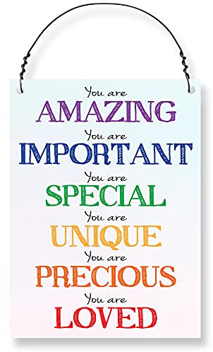 Placa de motivación de pared de metal, estilo clásico, con texto en inglés «You Are Amazing», para decoración, 7,5 x 10 cm