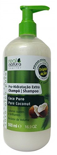 Real Natura - Salzfreies Pro-Nutrition Extra Kokosnuss-Shampoo - 500ml - Sanfte Reinigung und intensive Feuchtigkeit