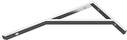 Mai & Mai Wandkonsole aus Edelstahl Regalhalterung Silber 250 x 500mm | Waschtischkonsole 1er Pack, Regalkonsolen Winkelträger für Wandregal WH02