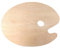 rosenice Mischpalette Holz Ovale Griffloch Malen Palette für Aquarell und Ölfarben