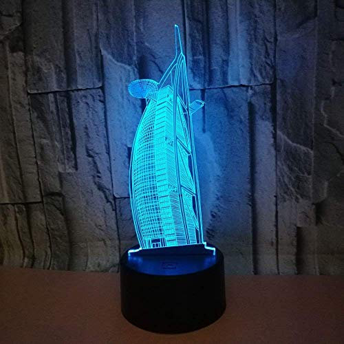 3D Gebäude Lampe USB Power 7 Farben Amazing Optical Illusion 3D LED Lampe Formen Kinder Schlafzimmer Nacht Licht