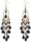 Walaka 1 Pair Charme Bohème Coloré Perles Oreilles Gouttes Dangle Glands Femmes Boucles d'oreilles (Noir)