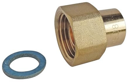 SOMATHERM FOR YOU, Raccord 2 pièces en laiton pour gaz naturel - Cuivre Ø14 mm - Écrou tournant F15/21 - Soudures faciles pour tubes cuivre - Idéal pour raccordement gaz naturel