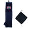 FINGER TEN Golf Towels for Golf Bags with Grommet Clip and 1 Pack Golf Ball Towel Set, Tri-fold Towel 16’’X 22 Embroidered Pattern UK Flag Fabric fit Sport Travel Football (UK FLAG)