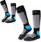 gipfelsport Skisocken für Kinder, Herren und Damen - Dicke Socken aus Merinowolle, warme Merino Snowboardsocken, 2x Paar Skistrümpfe, Schwarz, Größe 42-44