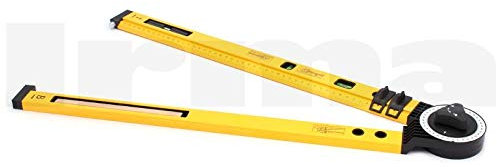 BSD Nivel de Burbuja Plegable 100cm - Regla de Ángulo Ajustable, Nivel de Burbuja con Transportador Ángulos