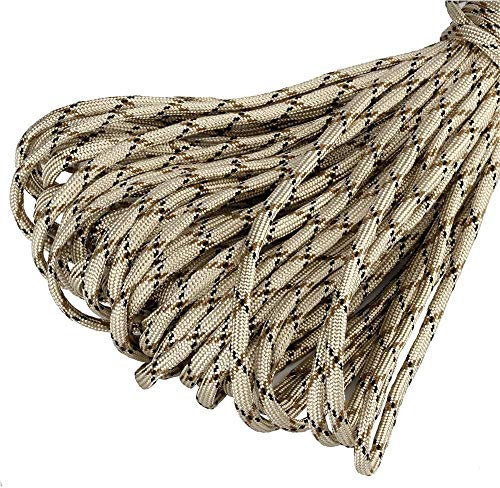 King of Trade 5m Farbe-013 Hellbraun-braun-schwarz Paracord 550 Fallschirmschnur Nylonleine
