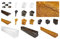 DECO WOOD Dekobrett rustikal aus Polyurethane, 2m Länge, PU Brett Holzoptik (dunkelbraun - 120x35mm) Wohnzimmer Wanddeko