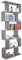 RICOO Regal 192 x 70 x 25 cm, Standregal grau WM070-PL Spannplatte aus Holz, Bücherregal Wandregal klein, Regale & Ablagen, schmales Regal, Büro Bücherregale, kleines Regal schmal, Büroregal